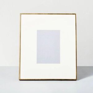 Bundle of 6:11"x13" Matted to 5"x7" Metal Photo Frame Brass Finish Hearth & Hand